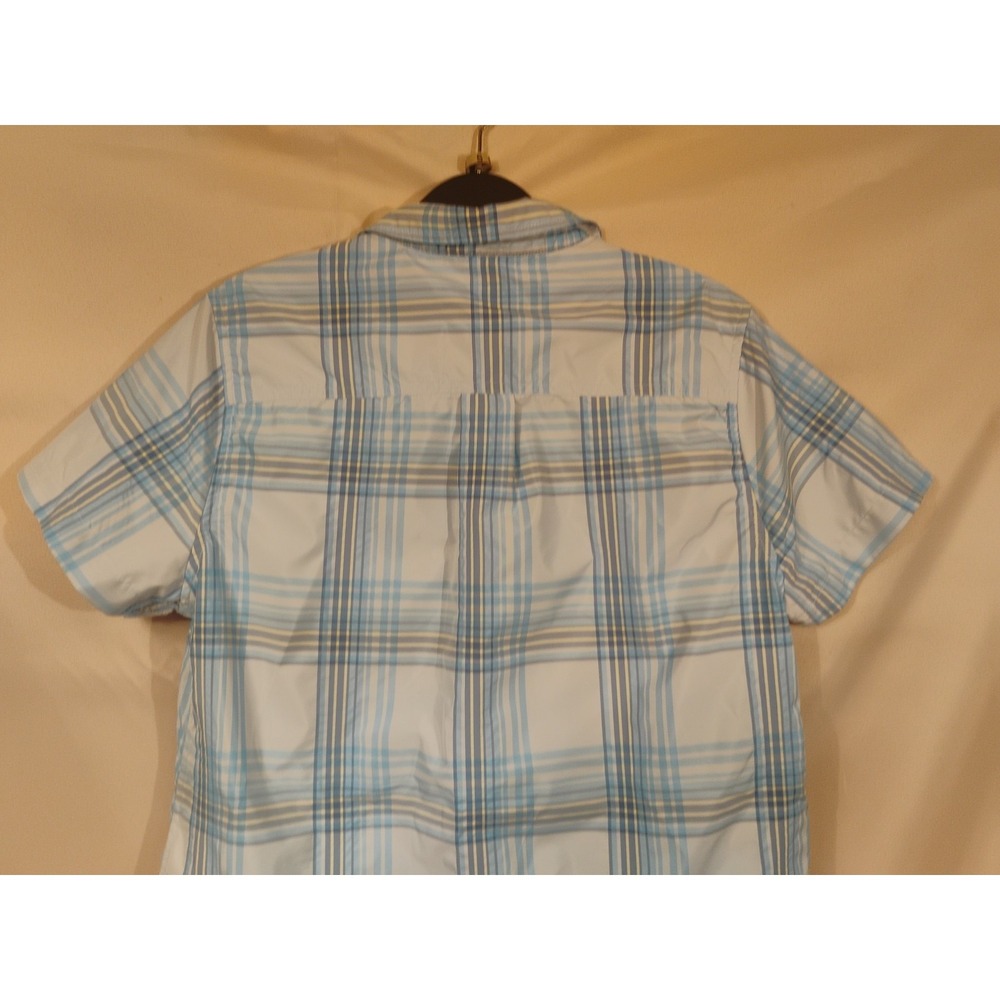 Eddie Bauer Shirt Womens Medium M Blue Plaid Adventurer Shirt Button Up Dry - Picture 7 of 11
